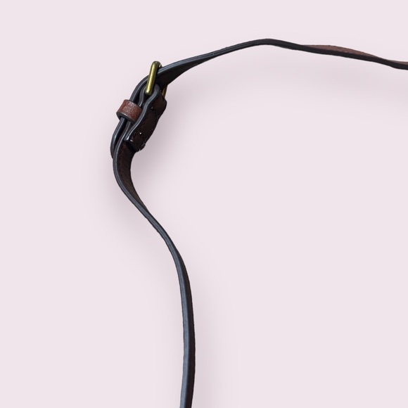 NWT Fossil Faye Crossbody Straw Woven Handbag Terracotta Accents Brown Strap - Picture 7 of 10